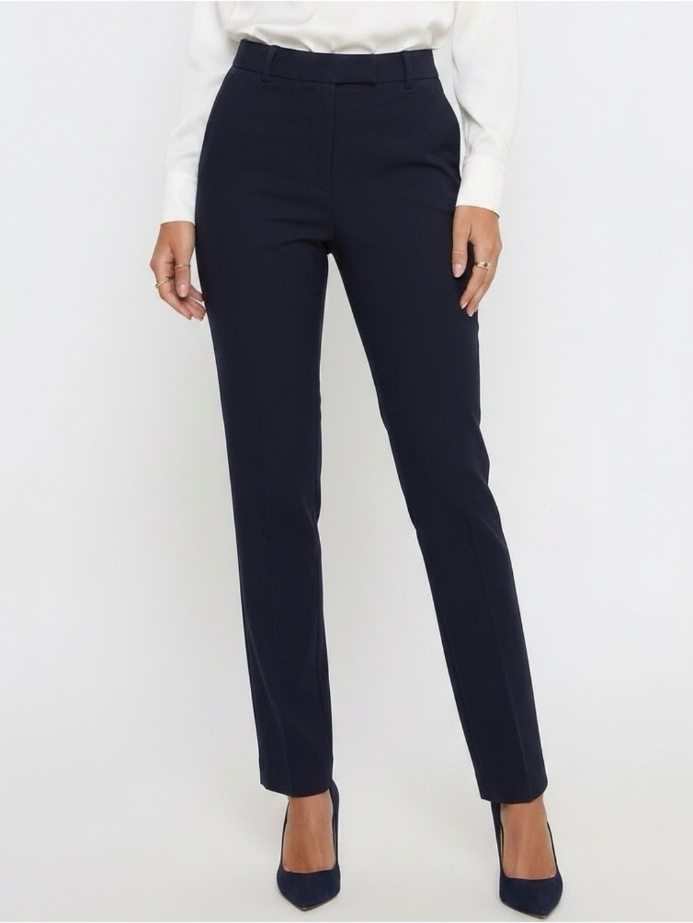 Talbots Navy Straight-Leg Dress Pants